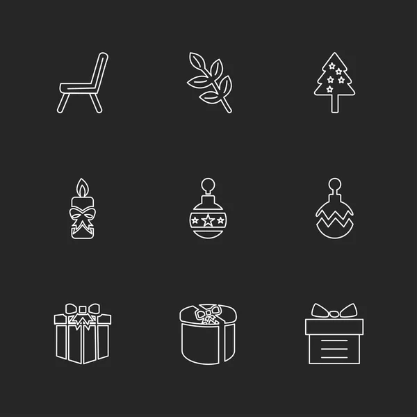 Schwarzer Hintergrund Zufällige Anzahl Einfacher Flacher App Symbole Und Logos — Stockvektor