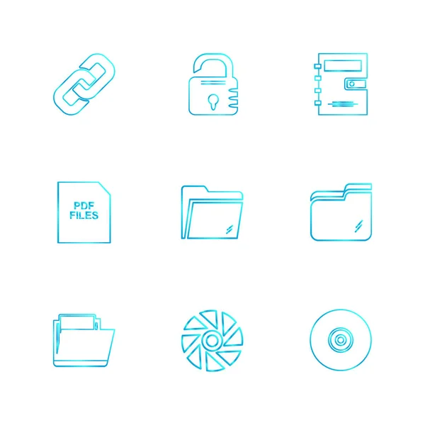 Set Van Minimalistische Platte Vector App Pictogrammen Witte Achtergrond — Stockvector