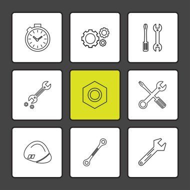 Farklı minimalist düz vektör app simgeleri