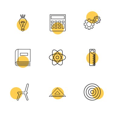 Beyaz arka plan üzerinde izole minimalist düz vektör app simgeleri