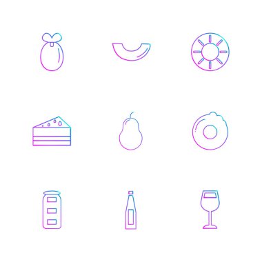 minimalist düz vektör app simgeleri beyaz arka plan üzerinde 