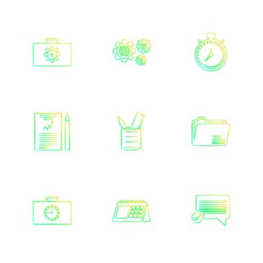 rozetleri simgeler, rasgele koleksiyonu ayarla basit düz app simgeleri ve logotypes, vektör çizim