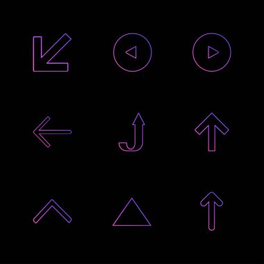 Farklı minimalist düz vektör app simgeleri