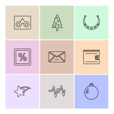 Farklı minimalist düz vektör app simgeleri