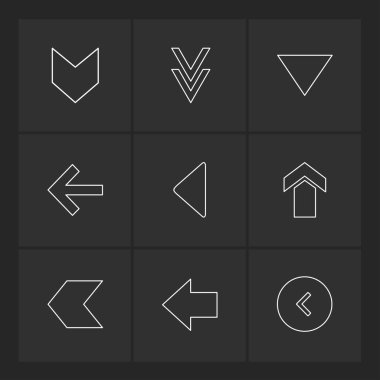 Farklı minimalist düz vektör app simgeleri