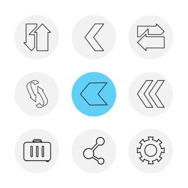 Farklı minimalist düz vektör app simgeleri