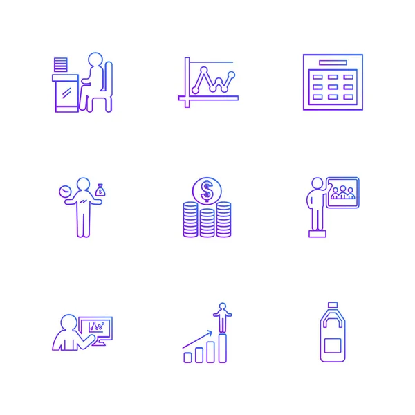 Vector Collection Business Creative Flat Design Icons — Stock Vector