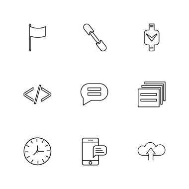 Beyaz arka plan basit düz app simgeleri