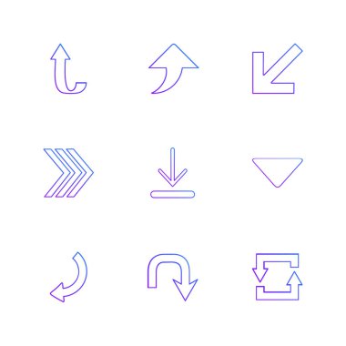 Farklı minimalist düz vektör app simgeleri