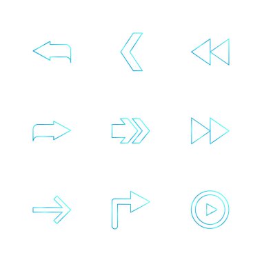 Beyaz arka plan üzerinde izole minimalist düz vektör app simgeleri