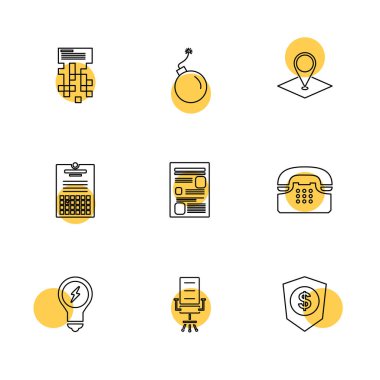 çeşitli vektör app simge kümesi         