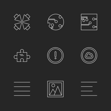 çeşitli vektör app simge kümesi         