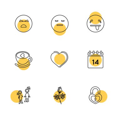 minimalist düz vektör app simge kümesi