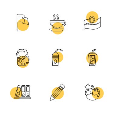 çeşitli vektör app simge kümesi         