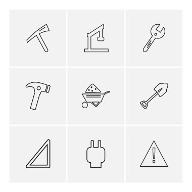 Farklı minimalist düz vektör app simgeleri