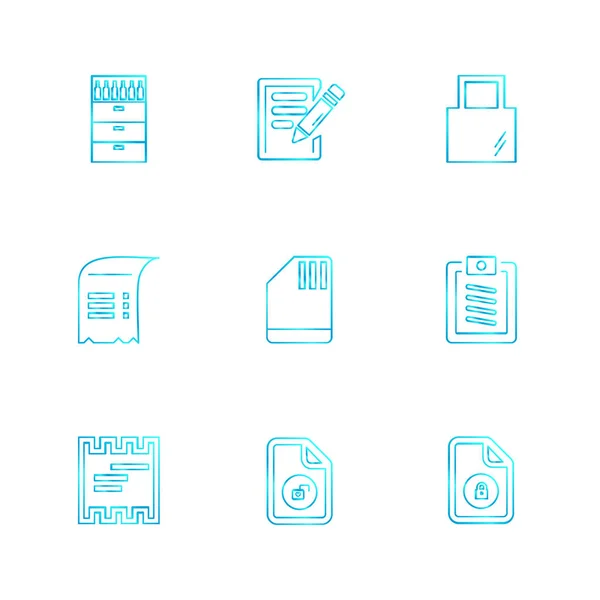 Iconos Aplicación Vector Plano Minimalista Sobre Fondo Blanco — Vector de stock