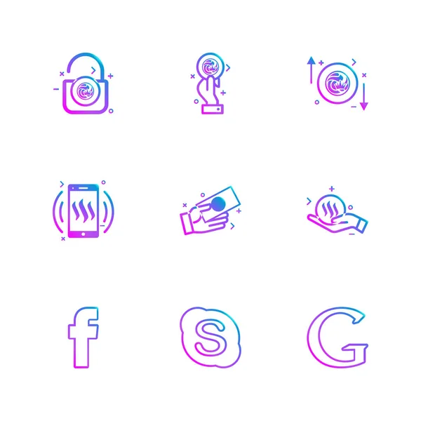 Vector Collection Business Creative Flat Design Icons — Stock Vector
