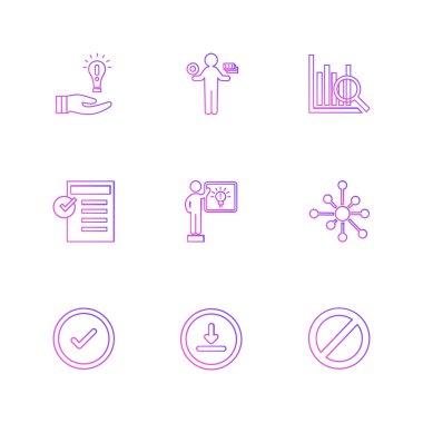minimalist düz vektör app simgeleri beyaz arka plan üzerinde
