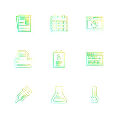 yaratıcı çeşitli internet düz app simgeler vektör 