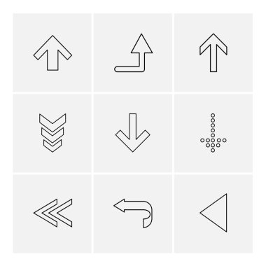 Beyaz arka plan üzerinde farklı minimalist düz vektör app simgeleri