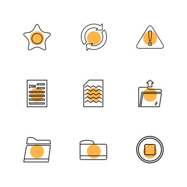 Beyaz arka plan üzerinde farklı minimalist düz vektör app simgeleri