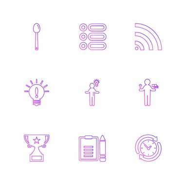 minimalist düz vektör app simgeleri beyaz arka plan üzerinde