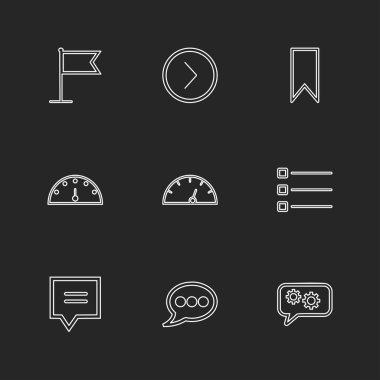 Farklı minimalist düz vektör app simgeleri