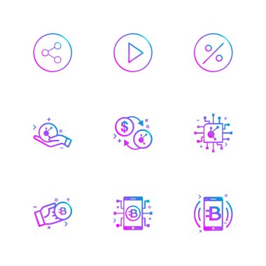 çeşitli vektör app simge kümesi         