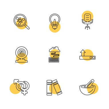Farklı minimalist düz vektör app simgeleri