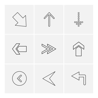 Farklı minimalist düz vektör app simgeleri