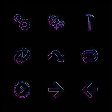 Farklı minimalist düz vektör app simgeleri