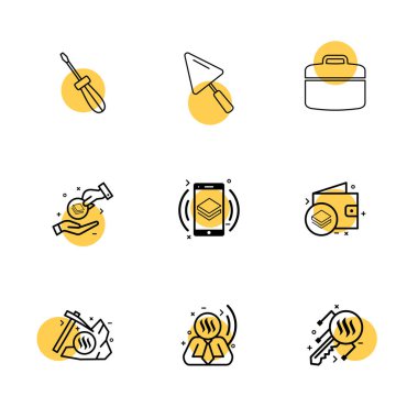 iş yaratıcı düz tasarım simgeler vektör koleksiyonu