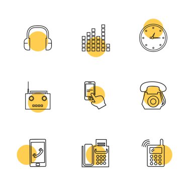 çeşitli vektör app simge kümesi         