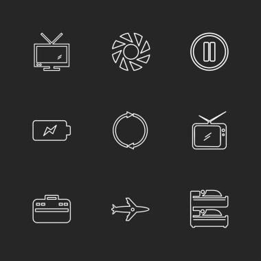 Farklı minimalist düz vektör app simgeleri