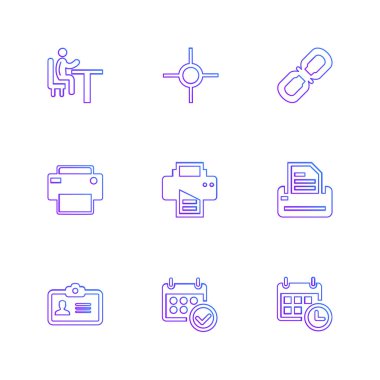 Farklı minimalist düz vektör app simgeleri