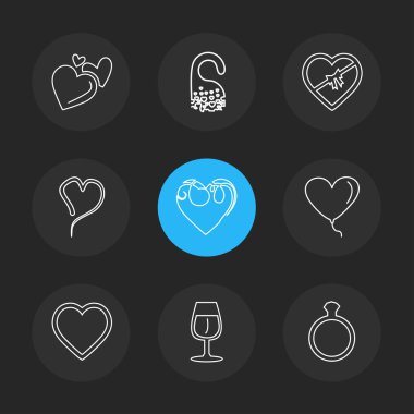 Farklı minimalist düz vektör app simgeleri