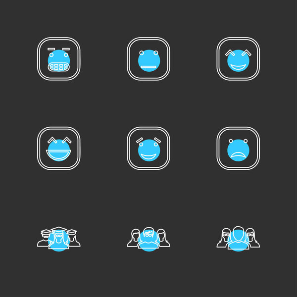 Different minimalistic flat vector app icons