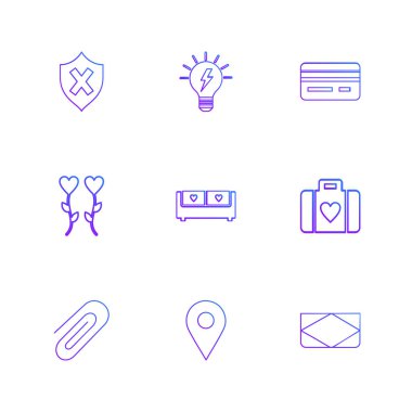 Beyaz arka plan üzerinde farklı minimalist düz vektör app simgeleri