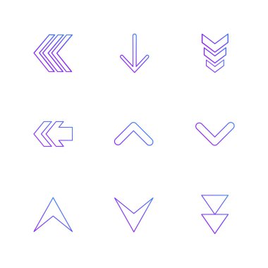 Farklı minimalist düz vektör app simgeleri