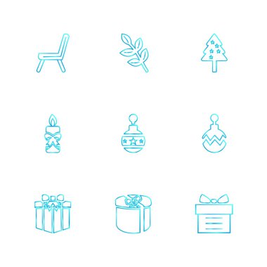 Farklı minimalist düz vektör app simgeleri