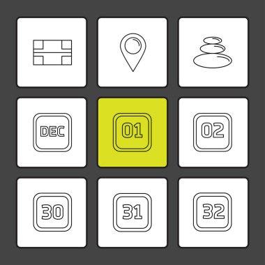 çeşitli vektör app simge kümesi         