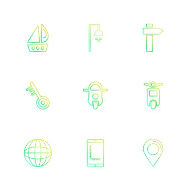 minimalist düz vektör app simgeleri beyaz arka plan üzerinde