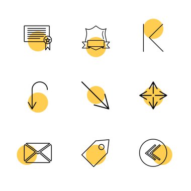 çeşitli vektör app simge kümesi         