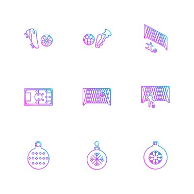 Farklı minimalist düz vektör app simgeleri