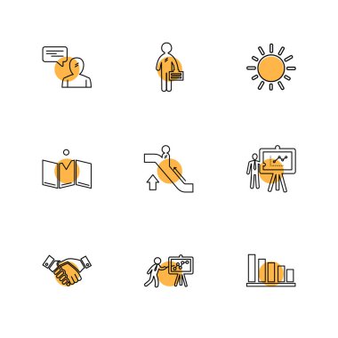 Farklı minimalist düz vektör app simgeleri