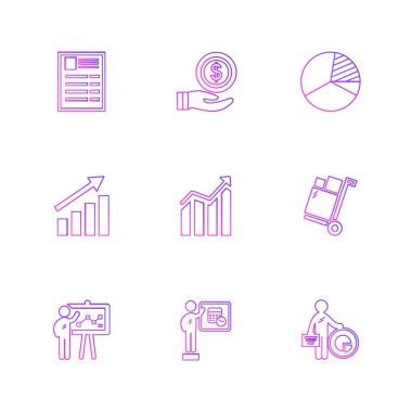 iş yaratıcı düz tasarım simgeler vektör koleksiyonu