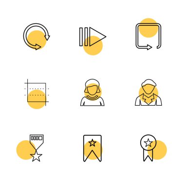 Beyaz arka plan üzerinde izole minimalist düz vektör app simgeleri