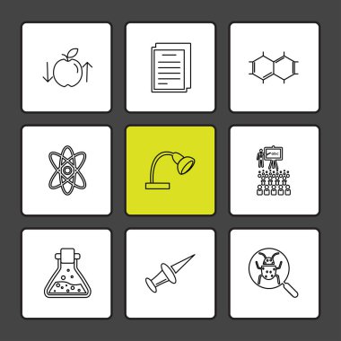 Farklı minimalist düz vektör app simgeleri