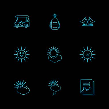 Farklı minimalist düz vektör app simgeleri