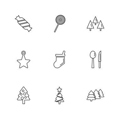 Farklı minimalist düz vektör app simgeleri